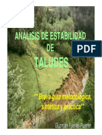 Estudio de Estabilidad de Taludes en Proyectos y Obras de Carretera