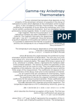 Gamma-Ray Anisotropy Thermometers