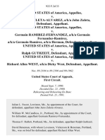 United States v. John Jairo Zuleta-Alvarez, A/K/A John Zuleta, United States of America v. Germain Ramirez-Fernandez, A/K/A Germain Fernandez-Ramirez, A/K/A Germain Ramirez, A/K/A Herman, United States of America v. Ralph Guthzeit, United States of America v. Richard Allen West, A/K/A Dicky West, 922 F.2d 33, 1st Cir. (1991)