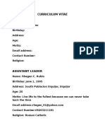 Curriculum Vitae Leader