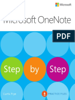 Microsoft Office OneNote Step by Step Practise Files by Curtis Frye