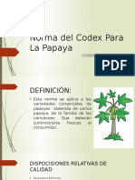 Norma Del Codex para La Papaya