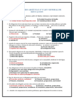 Cuestionario Artículo 3º y Ley General de Educación