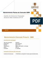 Mantenimiento Plantas de Chancado GMIN - Cambio de Cóncavos Chancador Giratorio Allis Chalmers 54 Inch 74 Inch