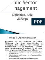 Definication, Role and Scope