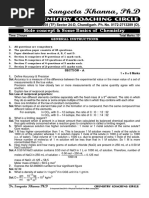 Sub Test Mole Concept PDF