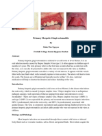 Primary Herpetic Gingivostomatitis