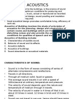 Acoustics: Acoustics of Building Include