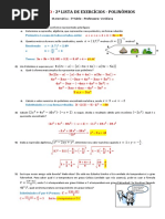 GABARITO - 2 Lista de Exercícios - Polinômios PDF