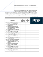 Factors Affecting Speaking Skills Performance in English of Grade 9 Students