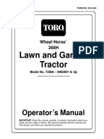 Toro Wheel Horse 268H Lawn and Garden Tractor Operators Manual