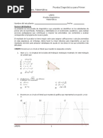 Prueba Diagnostica para Primer Ano de Bachillerato