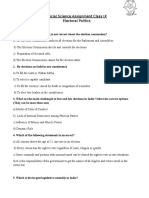 Social Science Assignment Class IX Electoral Politics