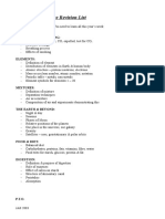 Second Year Science Revision List: Breathing and Smoking