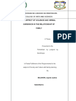 The Effect of Violence and Verbal Agression in The Relationship of Family