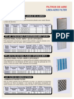 Filtros de Aire Standard Caida de Presion