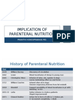 Implication of Parenteral Nutrition