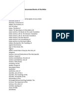 The Listing of Lost and Associated Books of The Bible