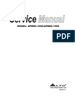 Alto APM80.1000, APM80.1500 Powered Mixer Service Manual