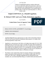 Ralph B. Bowman, Jr. v. R. Michael Cody and Larry Fields, 21 F.3d 1120, 10th Cir. (1994)