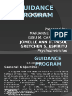 Guidance Program: Prepared By: Marianne N. Nueve Gisu M. Camandang