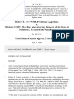 Robert E. Cotner v. Michael Cody, Warden and Attorney General of The State of Oklahoma, 16 F.3d 415, 10th Cir. (1994)