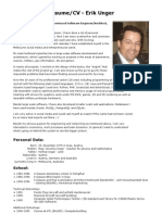 Resume/CV Erik Unger