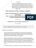 Henry Raymond Tafoya v. Frank Gunter, Director, Colorado Department of Corrections Gale A. Norton, Attorney General of The State of Colorado, 77 F.3d 493, 10th Cir. (1996)