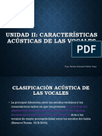 Características Acústicas de Las Vocales