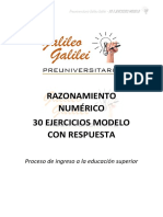 Razonamiento Numerico 30 Ejercicios