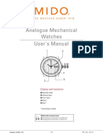 Analogue Mechanical Watches User's Manual: Display and Functions