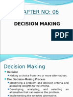 Chapter No: 06: Decision Making