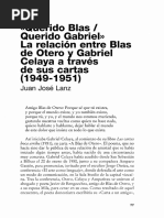 La Relación Entre Blas de Otero y Gabriel Celaya A Través de Sus Cartas (1949-1951)