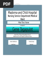 Madonna and Child Hospital: Gene Tagapulot