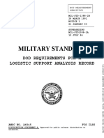 MIL-STD-1388-2B (1993) DOD Requirements For A Logistic Support Analysis Record PDF