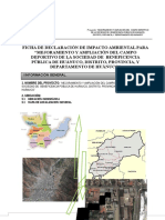 Ficha de Declaración de Impacto Ambiental para Campo Deportivo