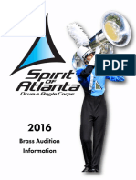 2016 Spirit of Atlanta BRASS Audition Packet