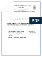 Aplicaciones de Los Dispositivos Solidos de Potencia en La Ingenieria Electrica