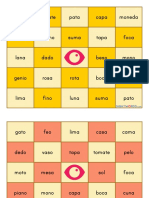 Bingo Lectura de Palabras PDF