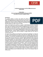 The Missing Link - Individual Performance and The HRM-performance Relationship