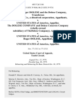 Ca 79-3136 Roger Dolese and the Dolese Company, Transferees of Dolese Bros. Co., a Dissolved Corporation v. United States of America, the Dolese Company and Dolese Concrete Company (Wholly-Owned Subsidiary of Thedolese Company) v. United States of America, Roger Dolese v. United States, 605 F.2d 1146, 10th Cir. (1979)