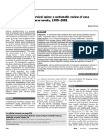 Manipulation of The Cervical Spine A Systematic Review of Case Reports of Serious Adverse Events1995-2001