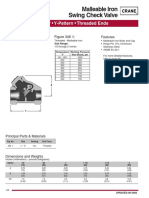 Malleable Iron Swing Check Valve: 700 SWP/1000 CWP - Y-Pattern - Threaded Ends