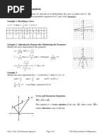 Chapter 5 Parametric Equations: Example 1: Sketching A Curve