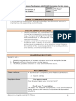 General Learning Outcomes: Lesson Title/Foc Us Science Unit A: Interaction & Ecosystems Grade 7 Teache R: Date: Time N/A