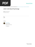 Adler Individual Psychology - Research Paper - Siedlecki-Adler - Psyc341 PDF