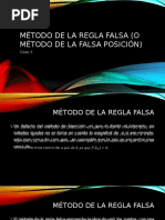 Método de La Regla Falsa (O Falsa Posición)