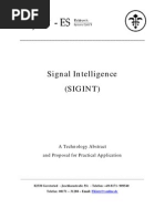 Signal Intelligence (Sigint) : A Technology Abstract and Proposal For Practical Application