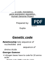 Genetic Code, Translation, Gene Expression Regulation, HGP