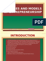 Theories and Models of Entrepreneurship